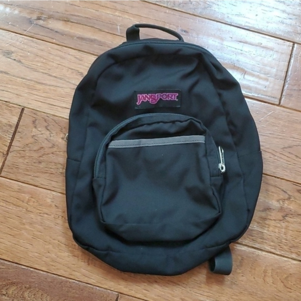 JanSport Black Lightweight Mini Backpack